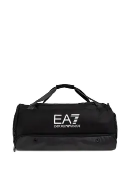 Ea7 Emporio Armani: Чёрная спортивная сумка 