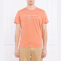 Pepe Jeans London: Оранжевая футболка 