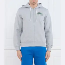 Lacoste: Серая толстовка 