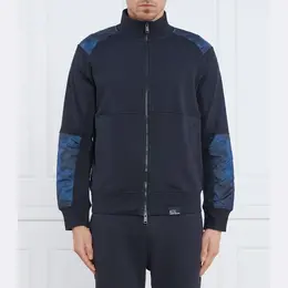 Armani Exchange: Синяя толстовка 