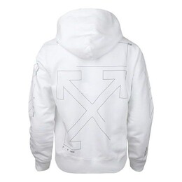 Off-White: Белая толстовка  Diagonal