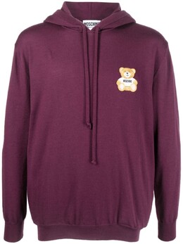 Moschino: Фиолетовая толстовка  Teddy Bear