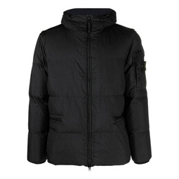 Stone Island: Чёрная куртка  Crinkle Reps