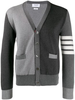 Thom Browne: Кардиган  4-Bar с v-образным вырезом