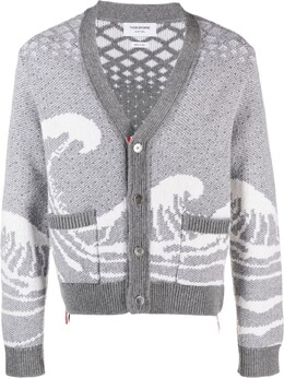 Thom Browne: Кардиган с принтом 