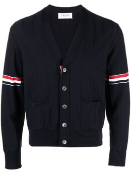 Thom Browne: Кардиган  RWB с v-образным вырезом