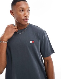 Tommy Hilfiger: Тёмная футболка  Tommy Jeans