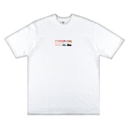 Supreme: Белая футболка  Box Logo