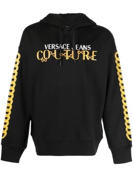 Versace Jeans Couture: Чёрная толстовка 