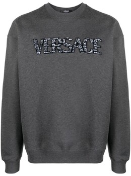 Versace: Серая толстовка 
