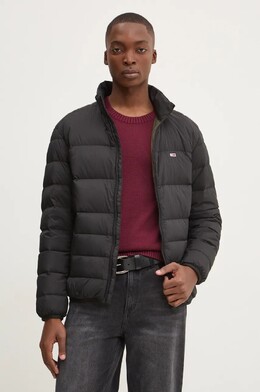 Tommy Jeans: Чёрный пуховик 