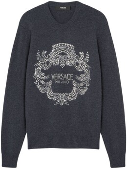 Versace: Свитер с вышивкой 