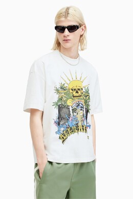 Allsaints: Белая футболка  All Saints