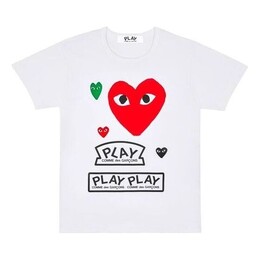 Comme Des Garçons Play: Белая футболка  Heart