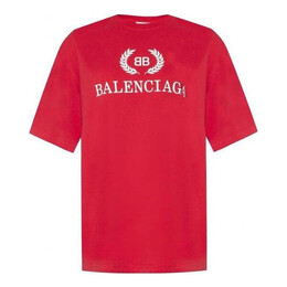 Balenciaga: Красная футболка  BB
