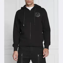 Versace: Чёрная толстовка 