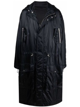Balmain: Пальто с капюшоном 
