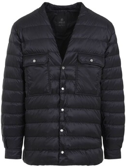 Moncler: Чёрный пуховик 