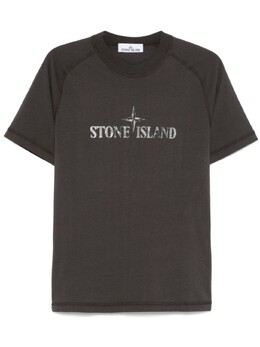 Stone Island: Серая футболка 