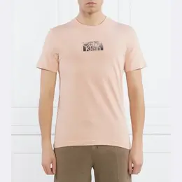 Calvin Klein: Бежевая футболка 