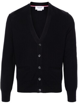 Thom Browne: Синий кардиган  4-Bar