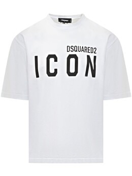 Dsquared2: Белая футболка  Icon