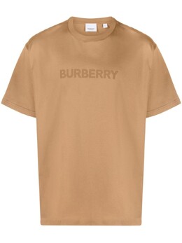 Burberry: Коричневая футболка 