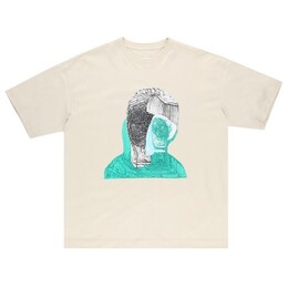 Homme Plissé Issey Miyake: Бежевая футболка 