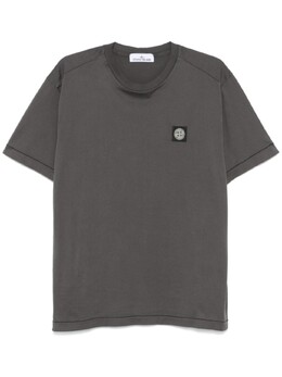 Stone Island: Серая футболка  Compass