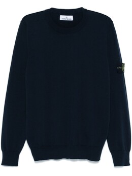Stone Island: Синий свитер 