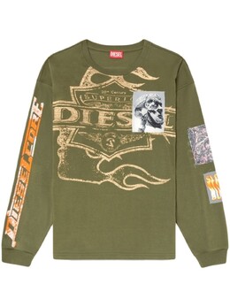 Diesel: Зелёная футболка 