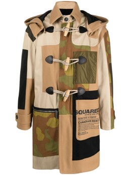 Dsquared2: Пальто в стиле пэчворк 
