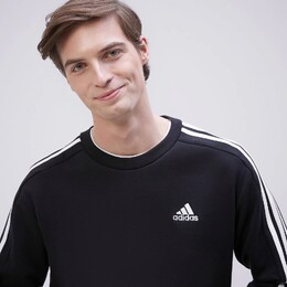 Adidas: Чёрный свитшот 