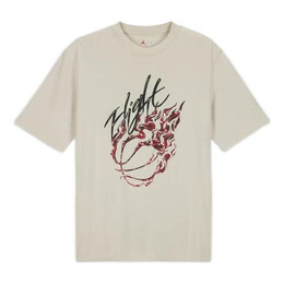 Nike: Бежевая футболка  Air Jordan