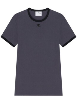 Courreges: Чёрная футболка 