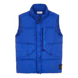 Stone Island: Голубой жилет  Crinkle Reps