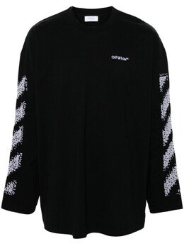Off-White: Чёрная футболка  Diagonal