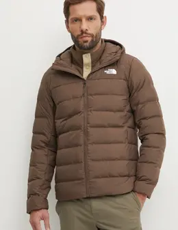 The North Face: Коричневая куртка 