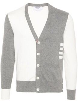 Thom Browne: Серый кардиган  4-Bar