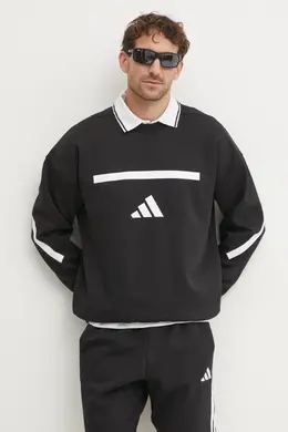 Adidas: Чёрная толстовка 