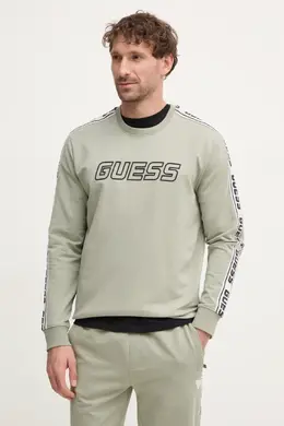 GUESS: Зелёная толстовка 