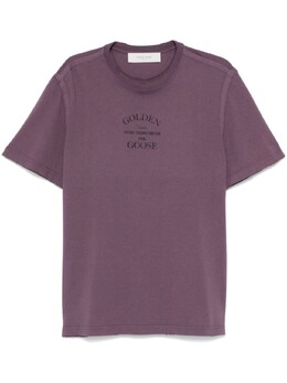Golden Goose: Фиолетовая футболка 