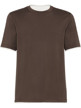 Brunello Cucinelli: Коричневая футболка 