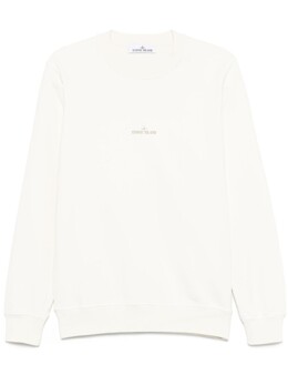 Stone Island: Белая толстовка  Compass