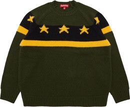 Supreme: Зелёный свитер  Stars