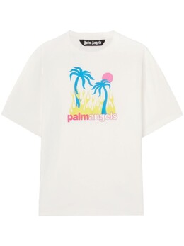 Palm Angels: Белая футболка 