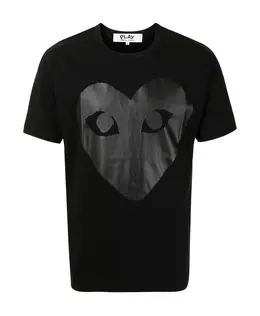Comme Des Garçons Play: Чёрная футболка 