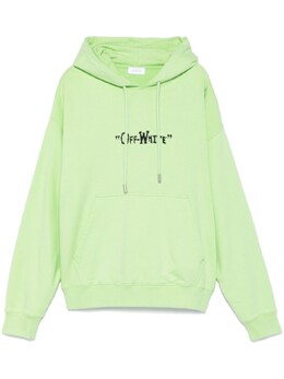 Off-White: Зелёная толстовка 