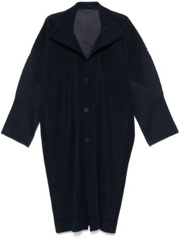 Homme Plissé Issey Miyake: Синее пальто 