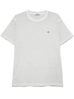 Stone Island: Серая футболка  Compass